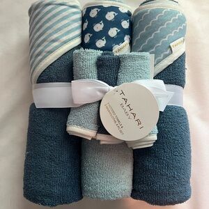 Tahari Blue Whale Baby Towel Set